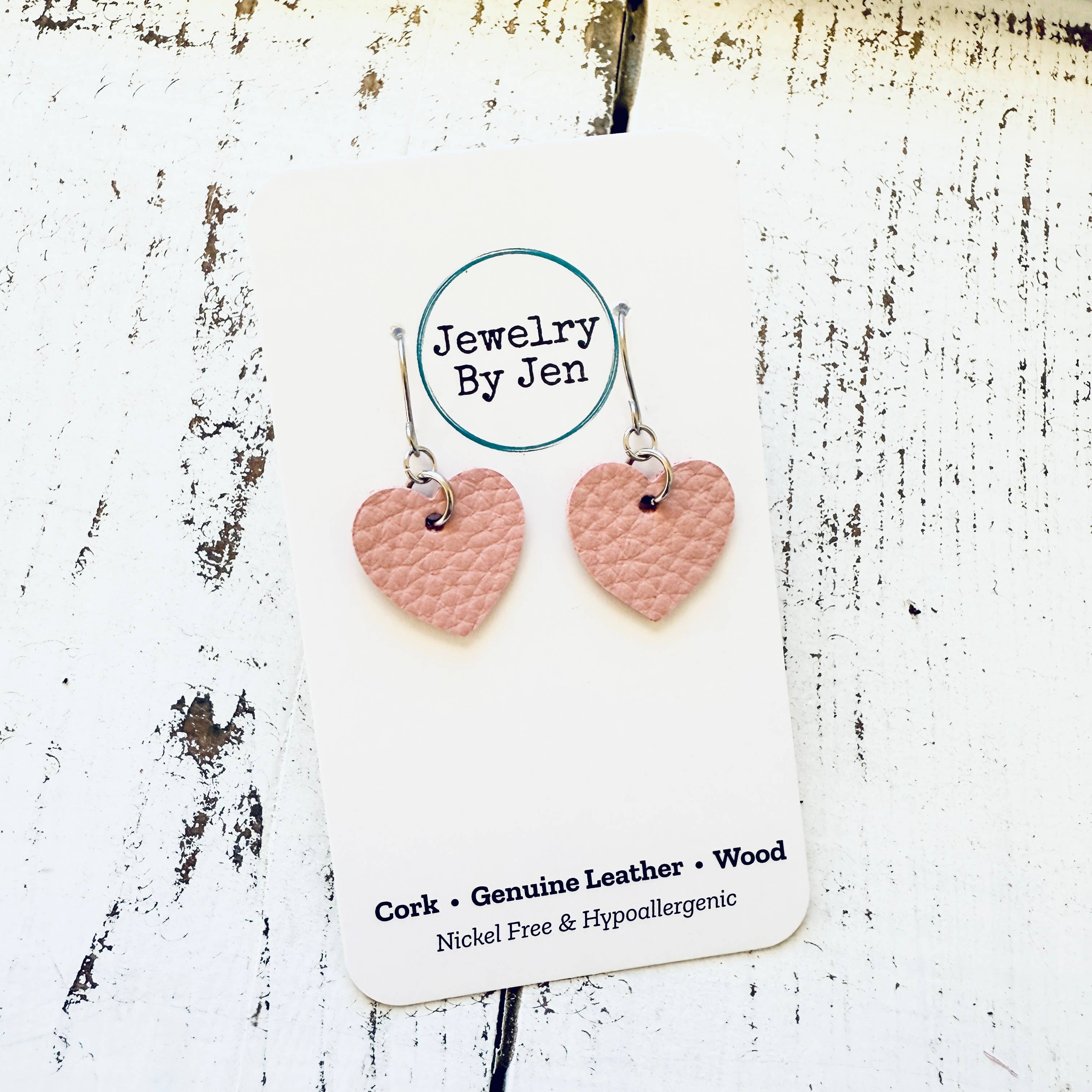 Heart Earrings (Mini): Pink