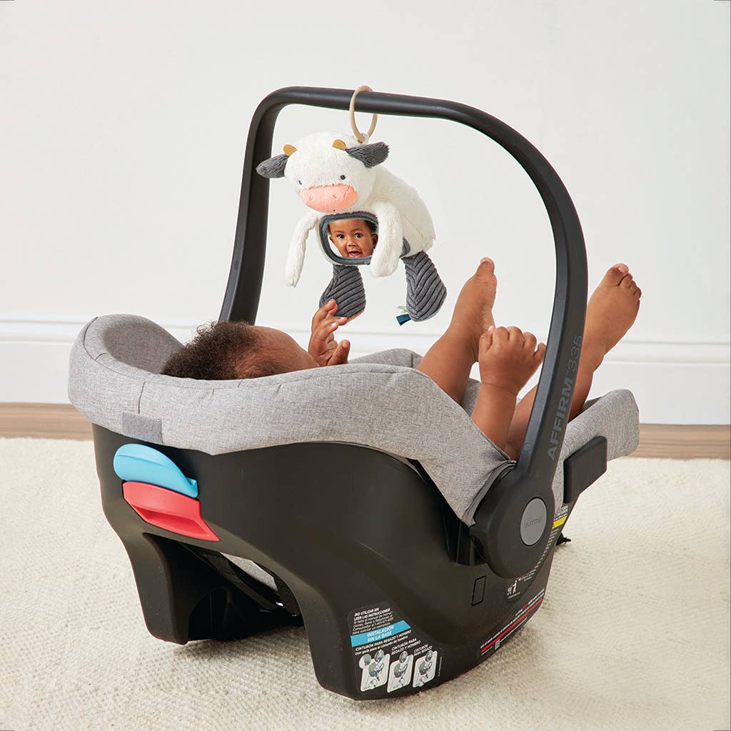 Carmen The Cow - Itzy Bitzy Mirror™ Travel + Tummy Time Toy