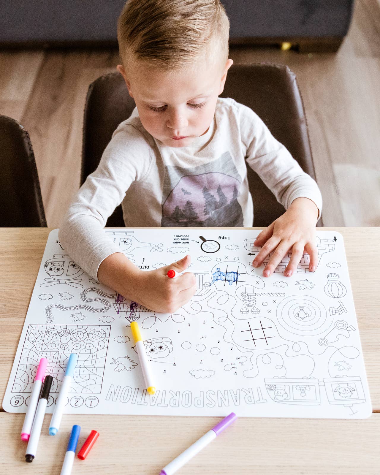 Silicone Reusable Coloring Placemat