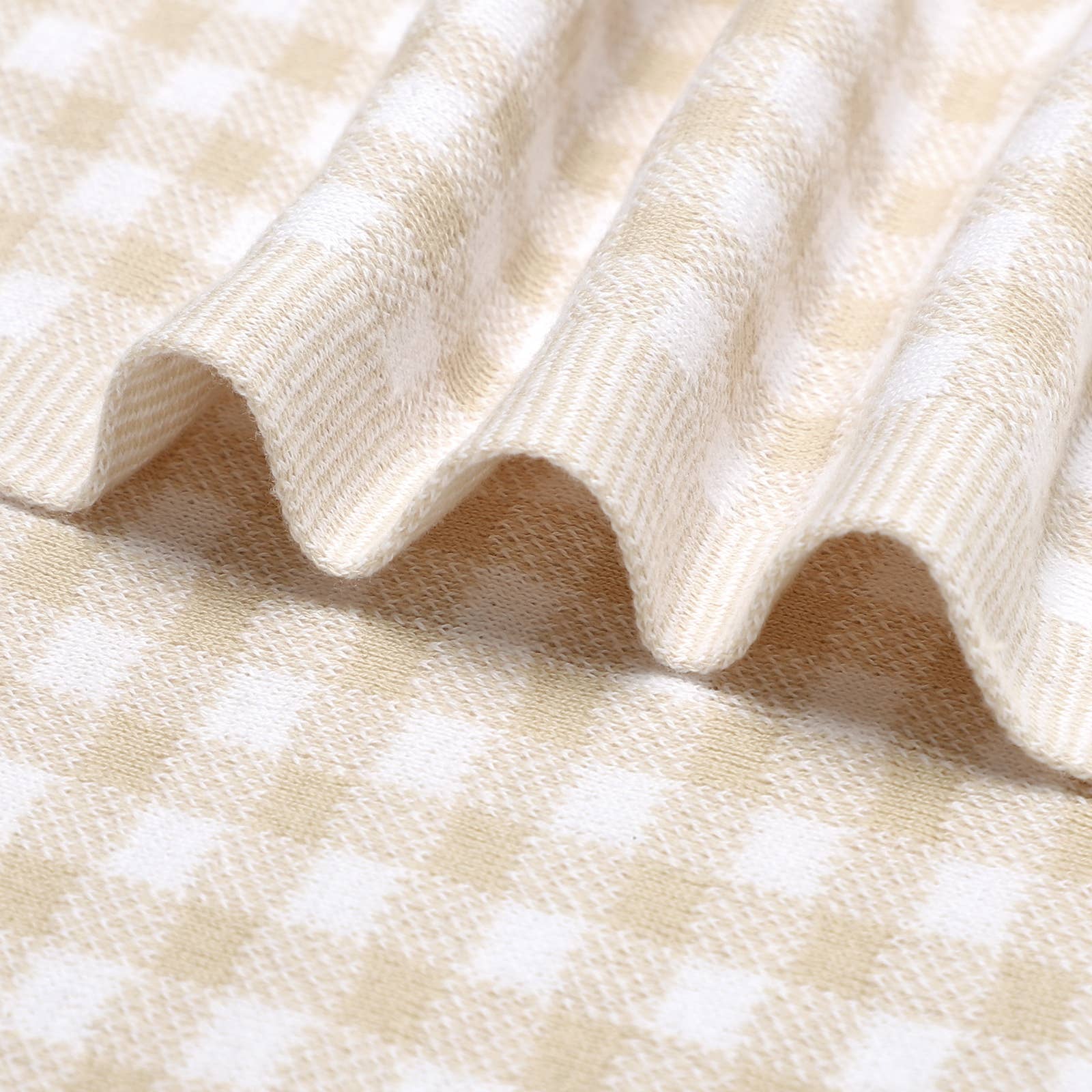 100% Luxury Cotton Swaddle Receiving Baby Blanket - Plaid