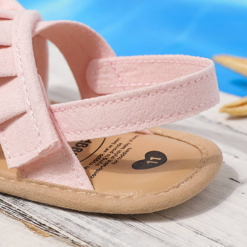 Baby Ruffle Sweet Solid Toddler Sandals