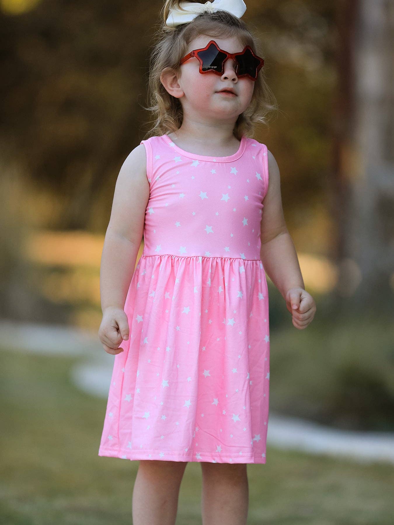 Rainbow Star Colorful 3-Piece Dress Set: 4-5Y