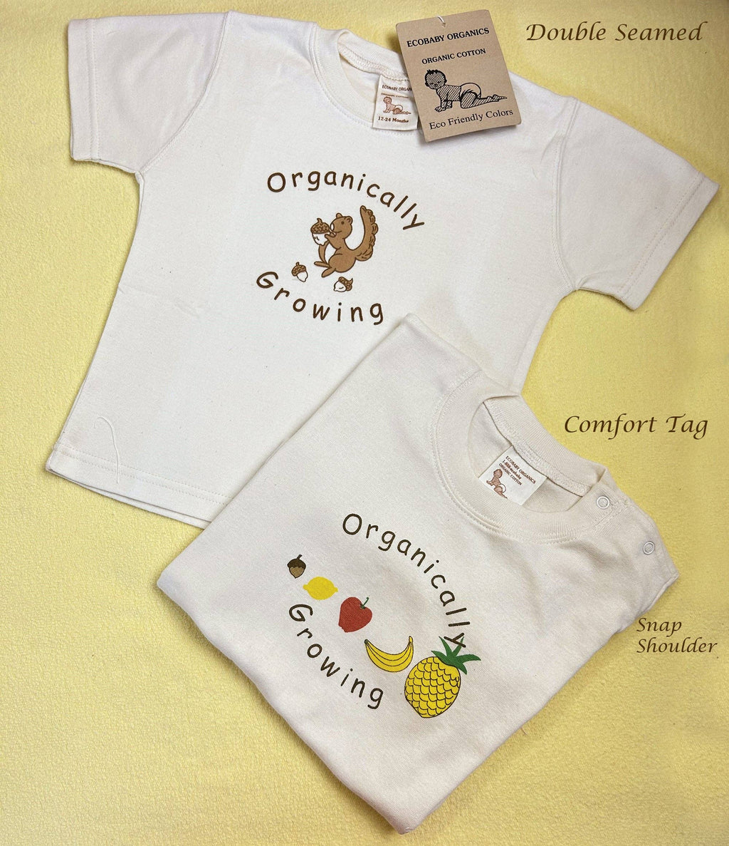 Organic Baby Tee 1-2 year - Squirrel