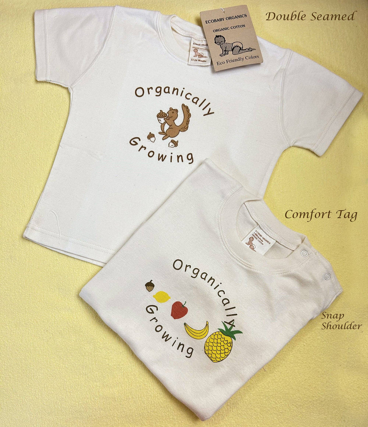 Organic Baby Tee 1-2 year - Squirrel