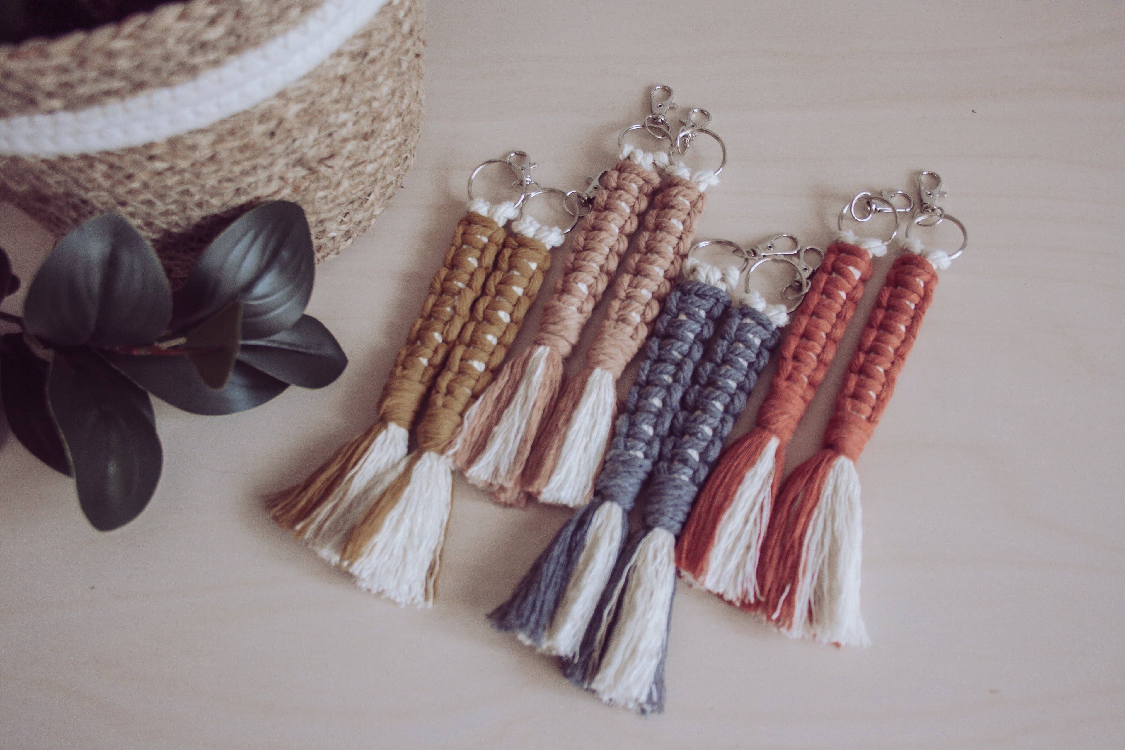 The Earth Tones -  Macrame Keychain