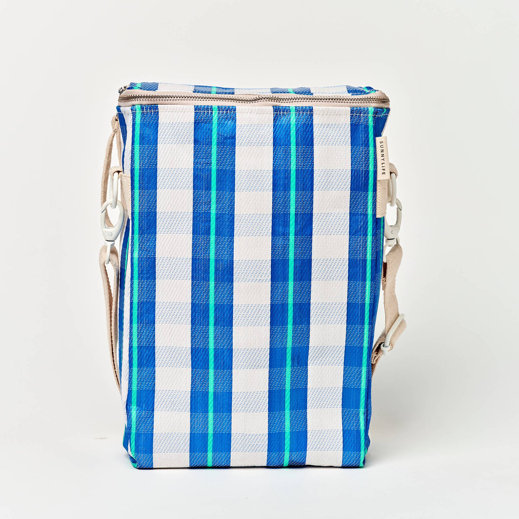 Recycled Nylon Drinks Cooler Bag La Mer Blue Neon
