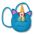 Felted Round Face Unicorn Shape Cross-body Bag