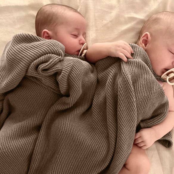Heritage Knit 100% Organic Cotton Swaddle Baby Blanket