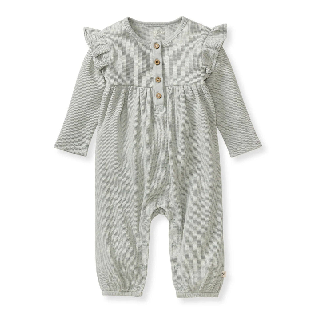 Organic Cotton Baby Girl Thermal Jumpsuit