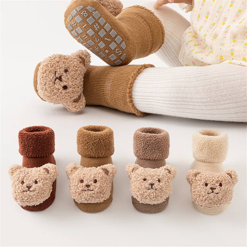 Baby Toddler Cute Doll Terry Thick Non-slip Socks