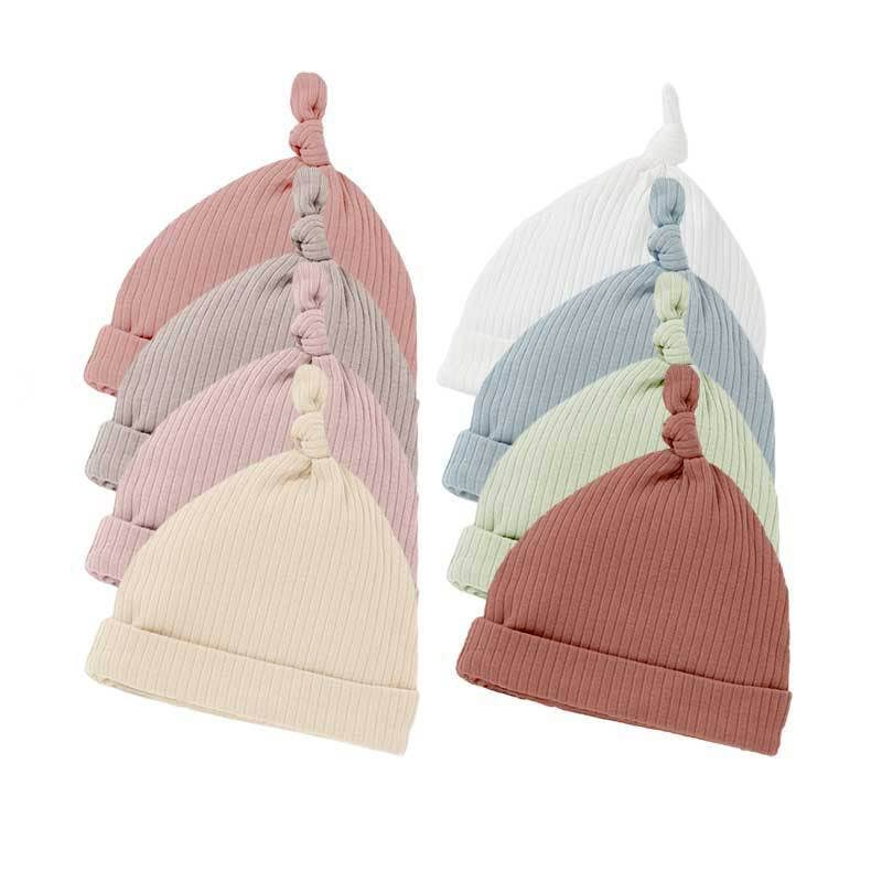 Baby Cotton Beanie Hat for 0-6 Months - All-Season Soft Cap