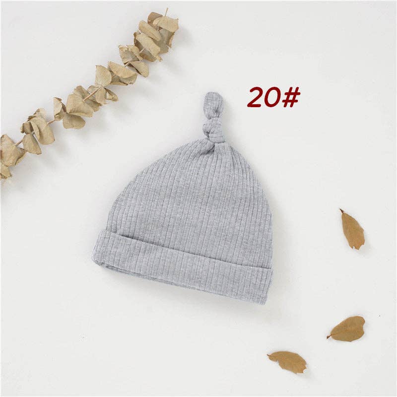 Baby Cotton Beanie Hat for 0-6 Months - All-Season Soft Cap