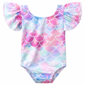 Mermaid Print Toddler Girl One-Piece Swimsuit