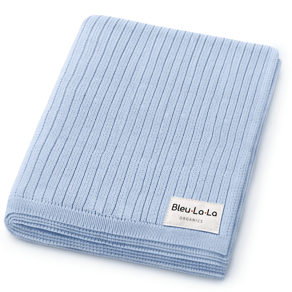 NEW! 100% Luxury Organic Cotton Ribbed Baby Swaddle Blanket