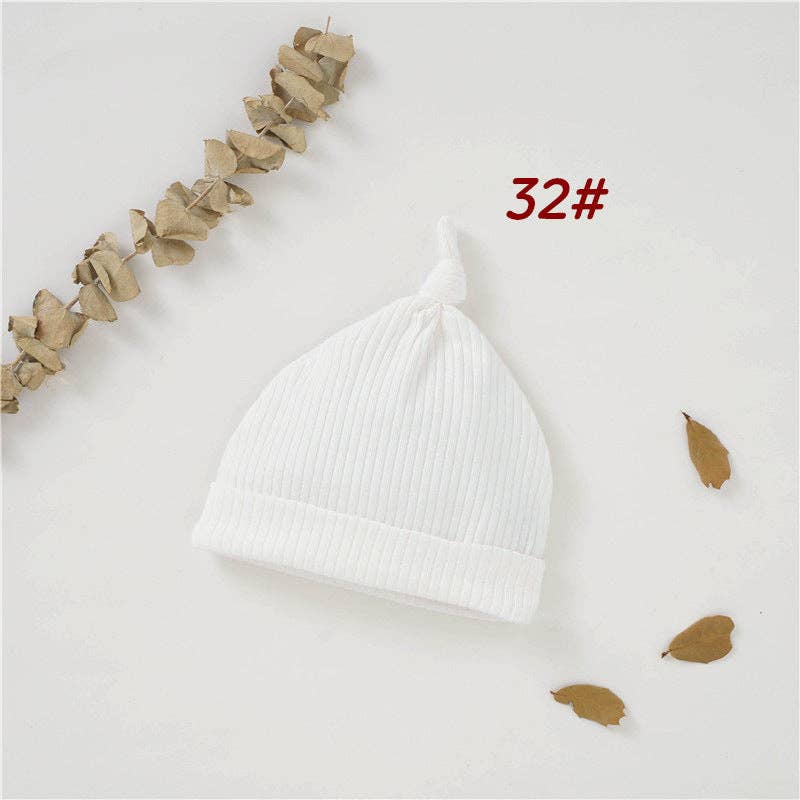 Baby Cotton Beanie Hat for 0-6 Months - All-Season Soft Cap