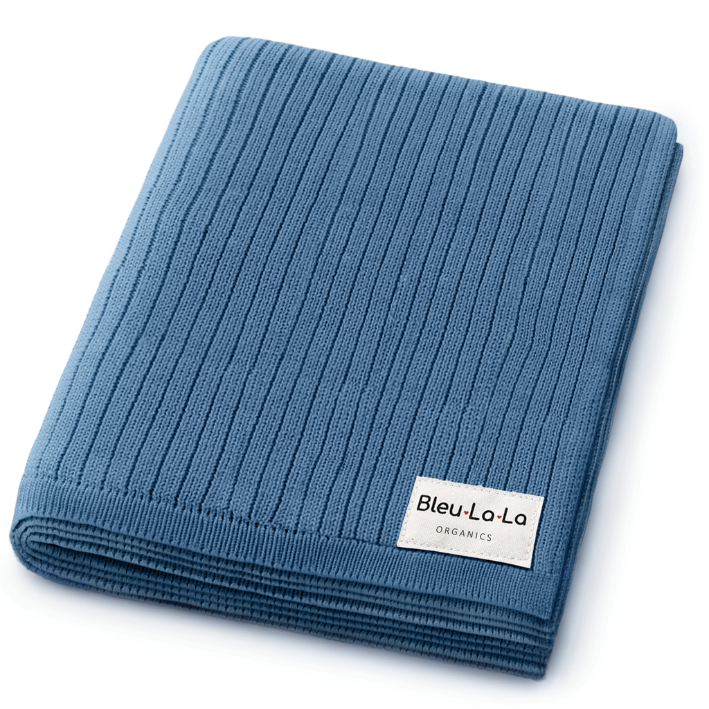 NEW! 100% Luxury Organic Cotton Ribbed Baby Swaddle Blanket