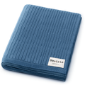 NEW! 100% Luxury Organic Cotton Ribbed Baby Swaddle Blanket