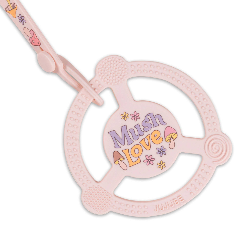Silicone Teether Ring with Detachable Clip Mushy Love
