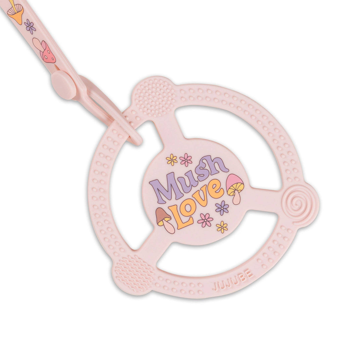 Silicone Teether Ring with Detachable Clip Mushy Love