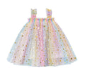 Shimmering Colorful Tulle Star Little Girl Dress
