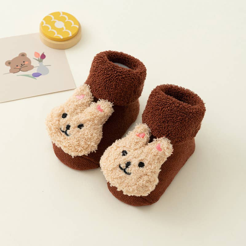 Baby Toddler Cute Doll Terry Thick Non-slip Socks