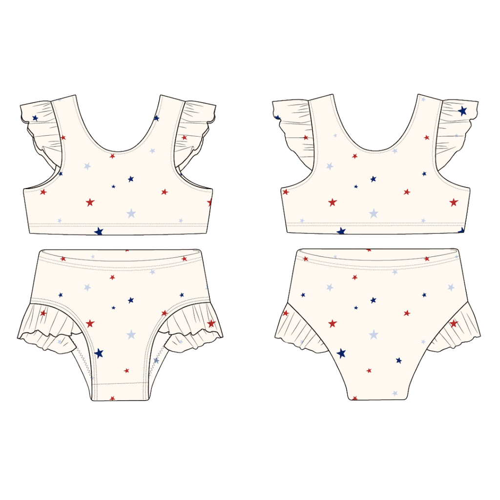 Little Fireworks Flutter Bikini