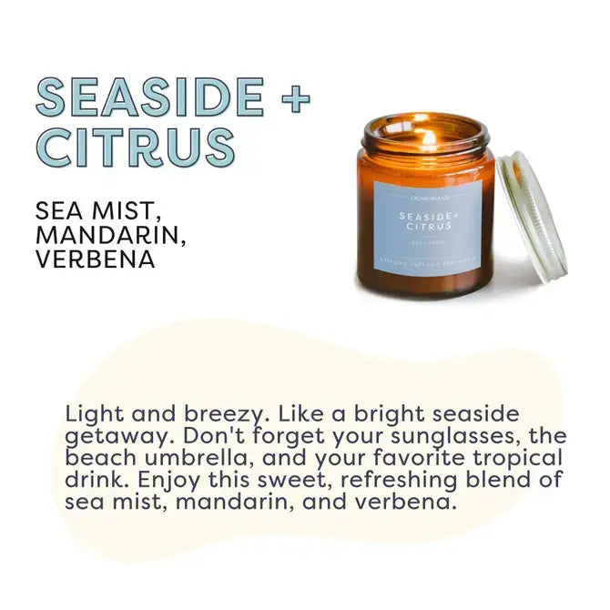Seaside + Citrus - Mini Amber Jar Soy Candle