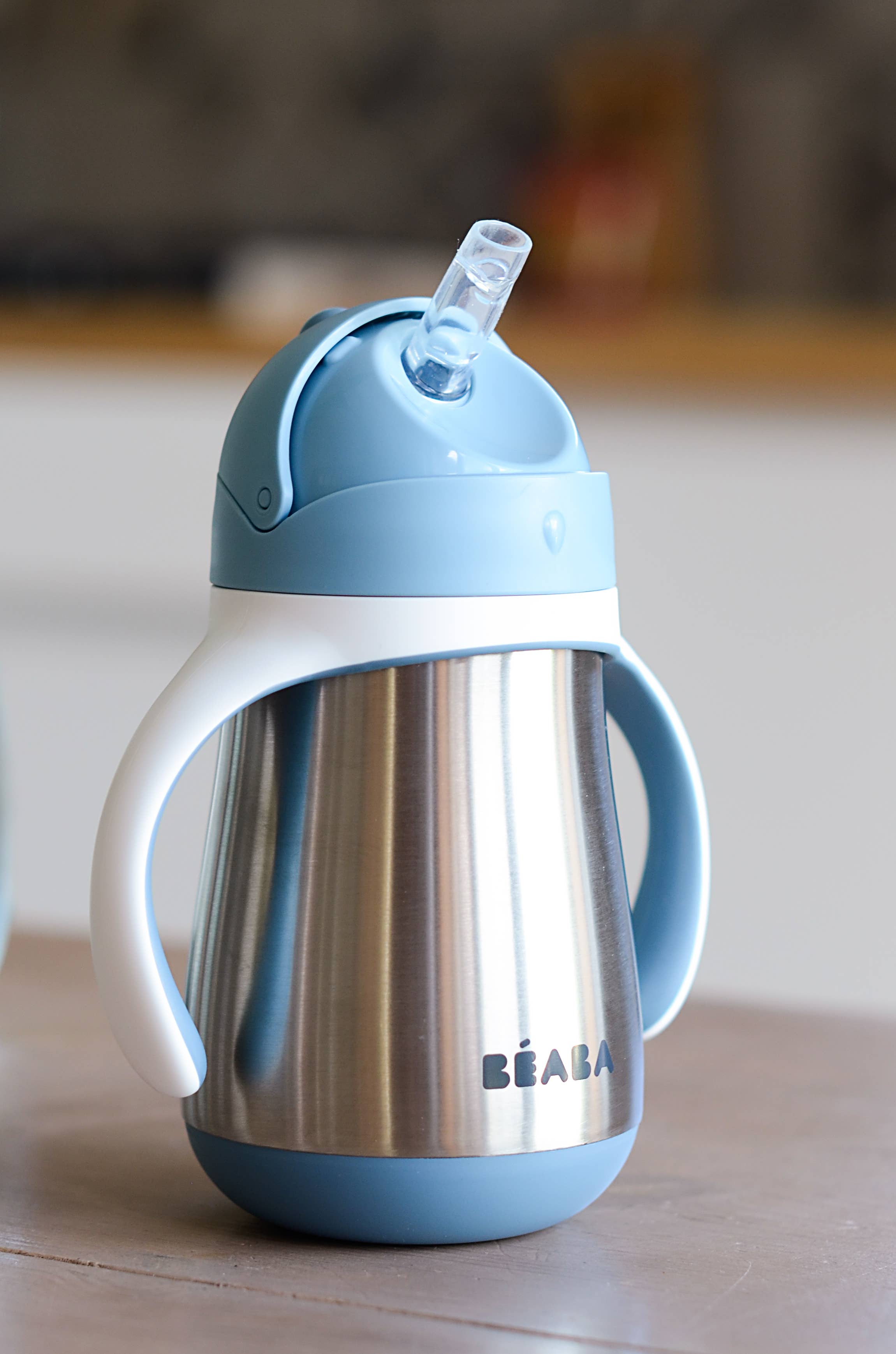 BEABA Stainless Steel Straw Sippy Cup - Rain