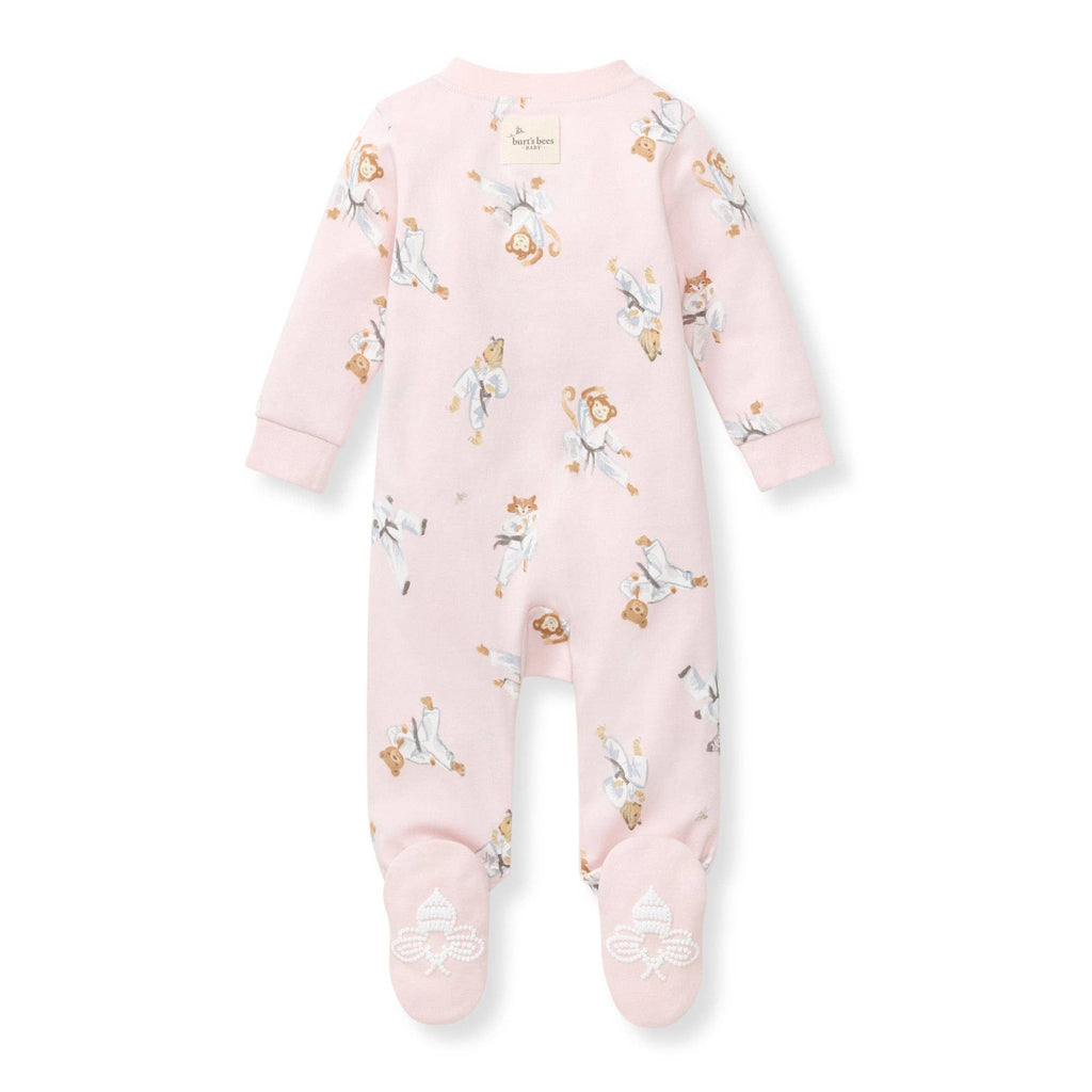 Karate Creatures Organic Cotton Sleep & Play - Chalky Pink