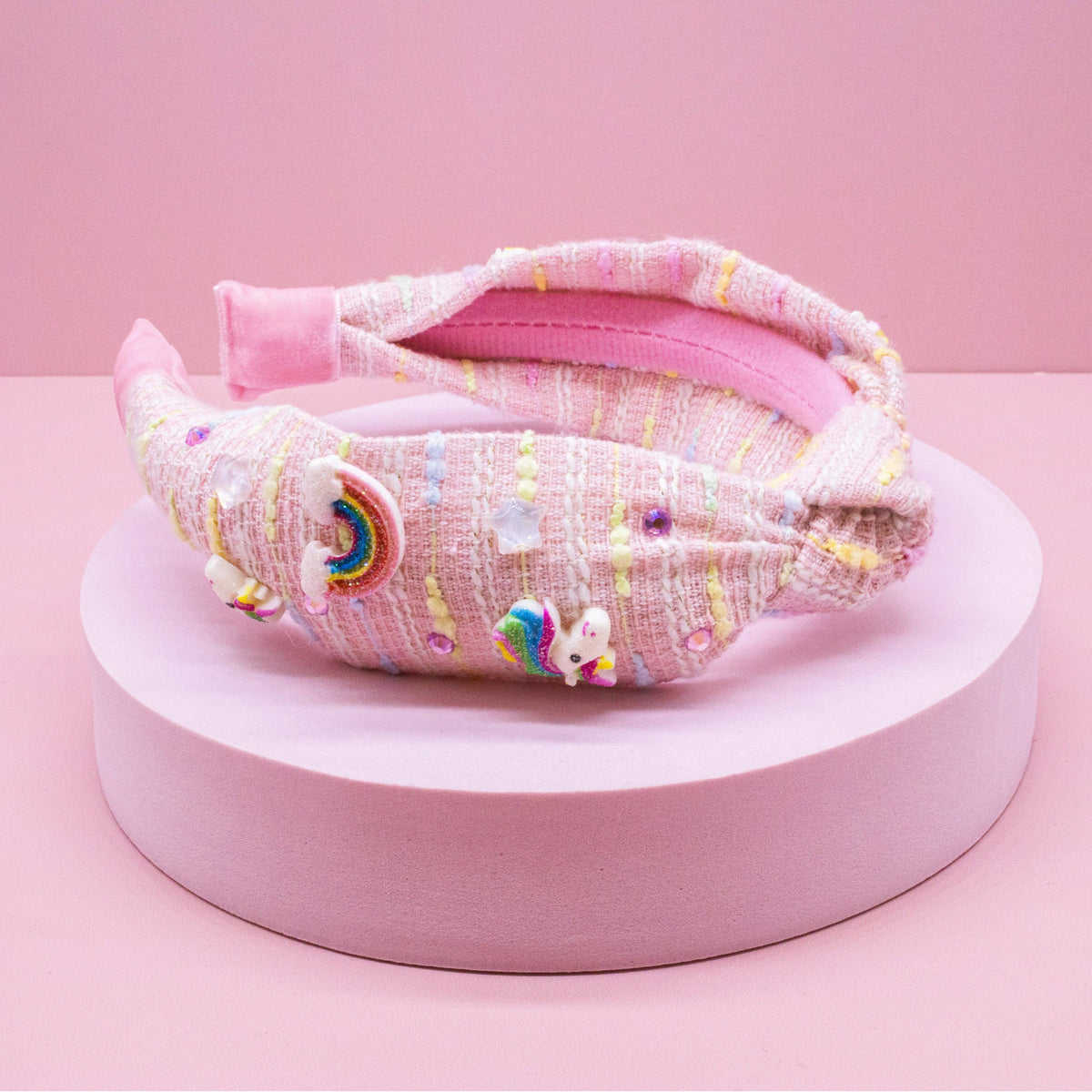 Unicorn Knotted Headband - Rainbow Knot Hair Band for Kids