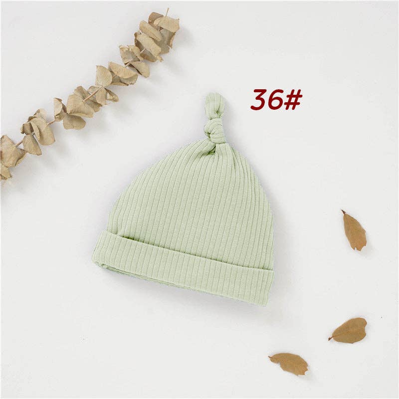 Baby Cotton Beanie Hat for 0-6 Months - All-Season Soft Cap