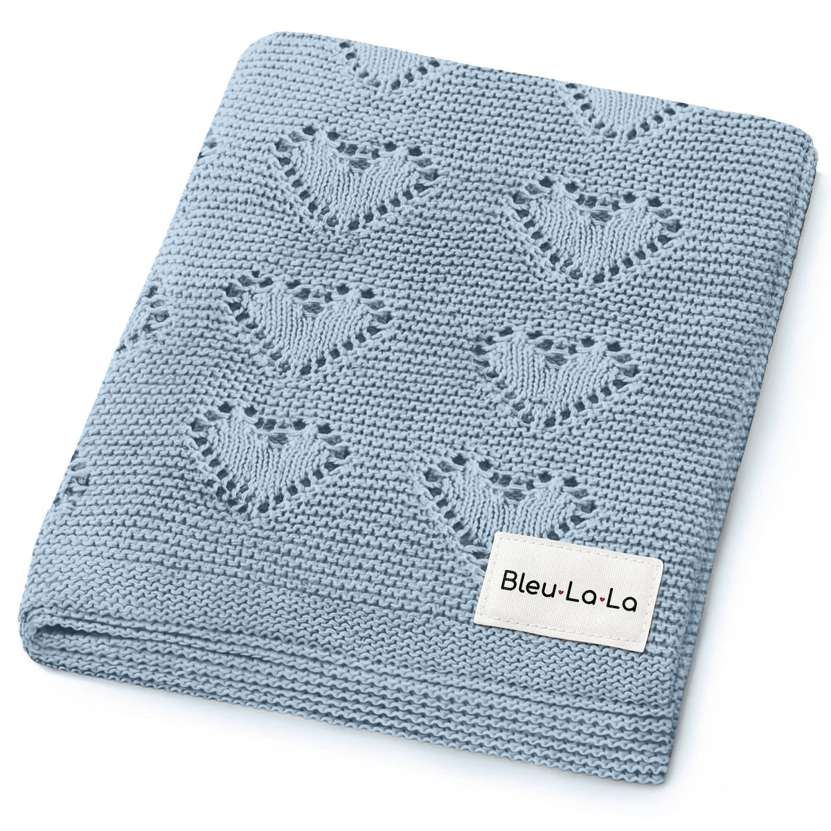 100% Luxury Cotton Receiving Swaddle Baby Blanket - Heart