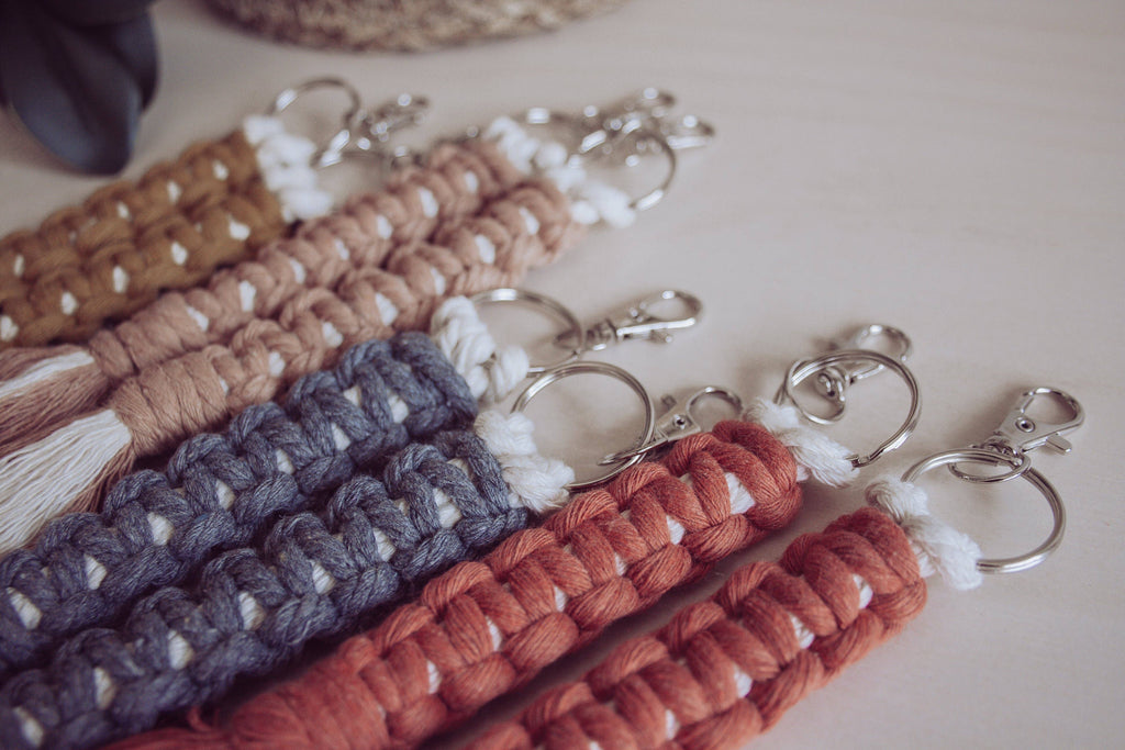 The Earth Tones -  Macrame Keychain