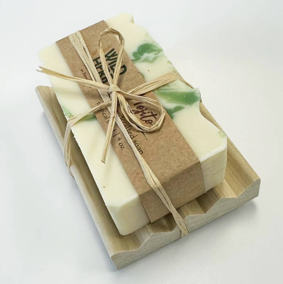 Natural Soap Bar + Wood Dish | Unique Gift Set
