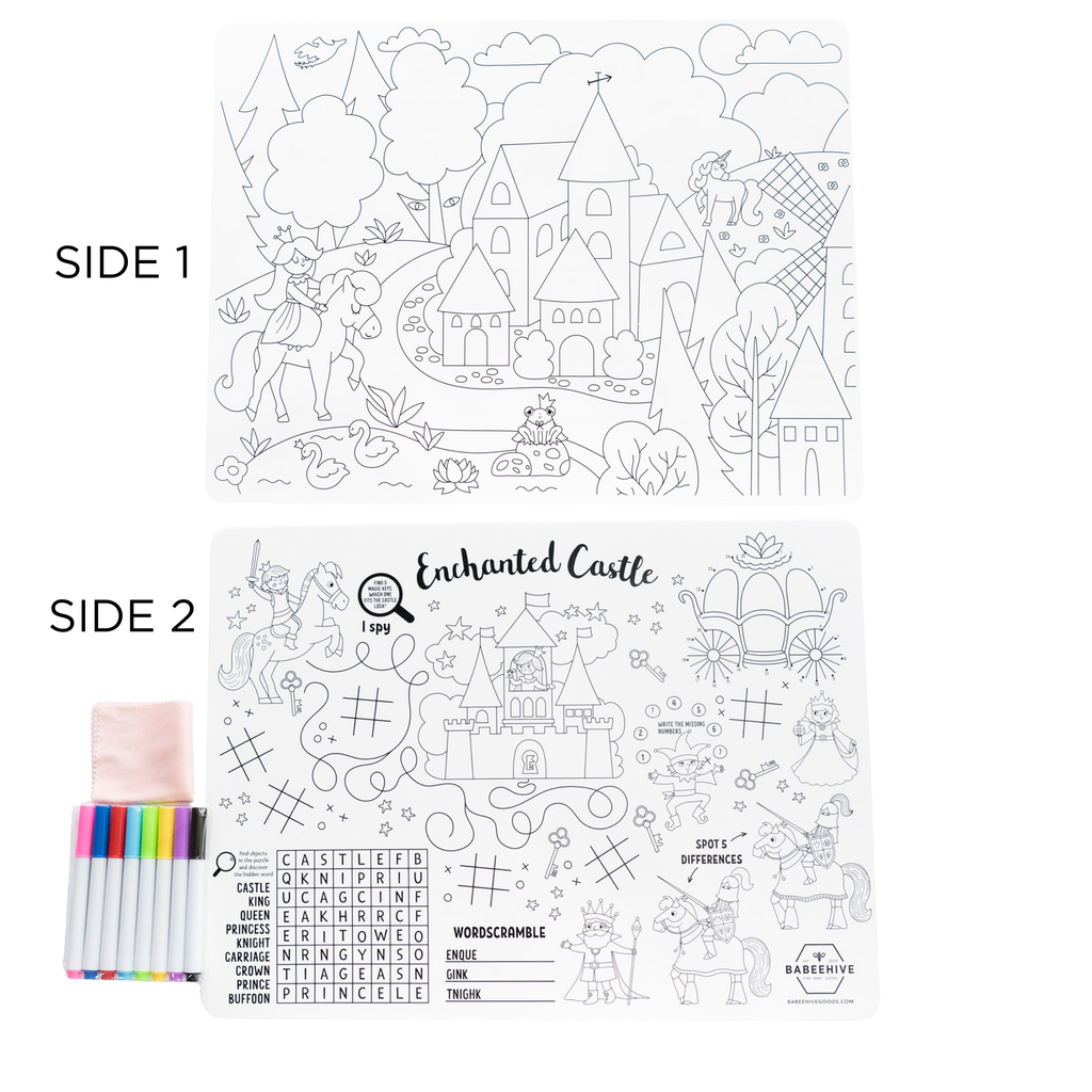 Silicone Reusable Coloring Placemat