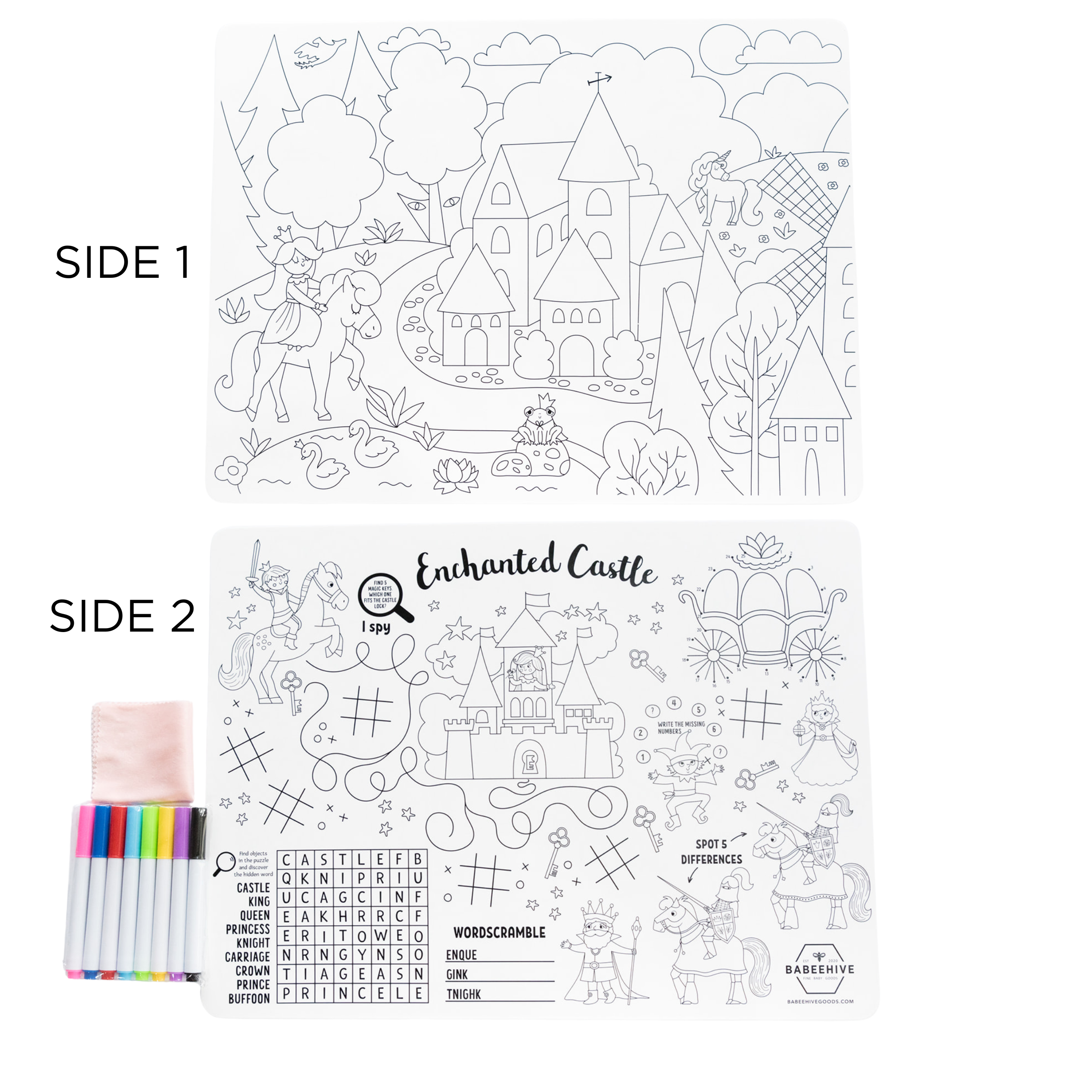 Silicone Reusable Coloring Placemat