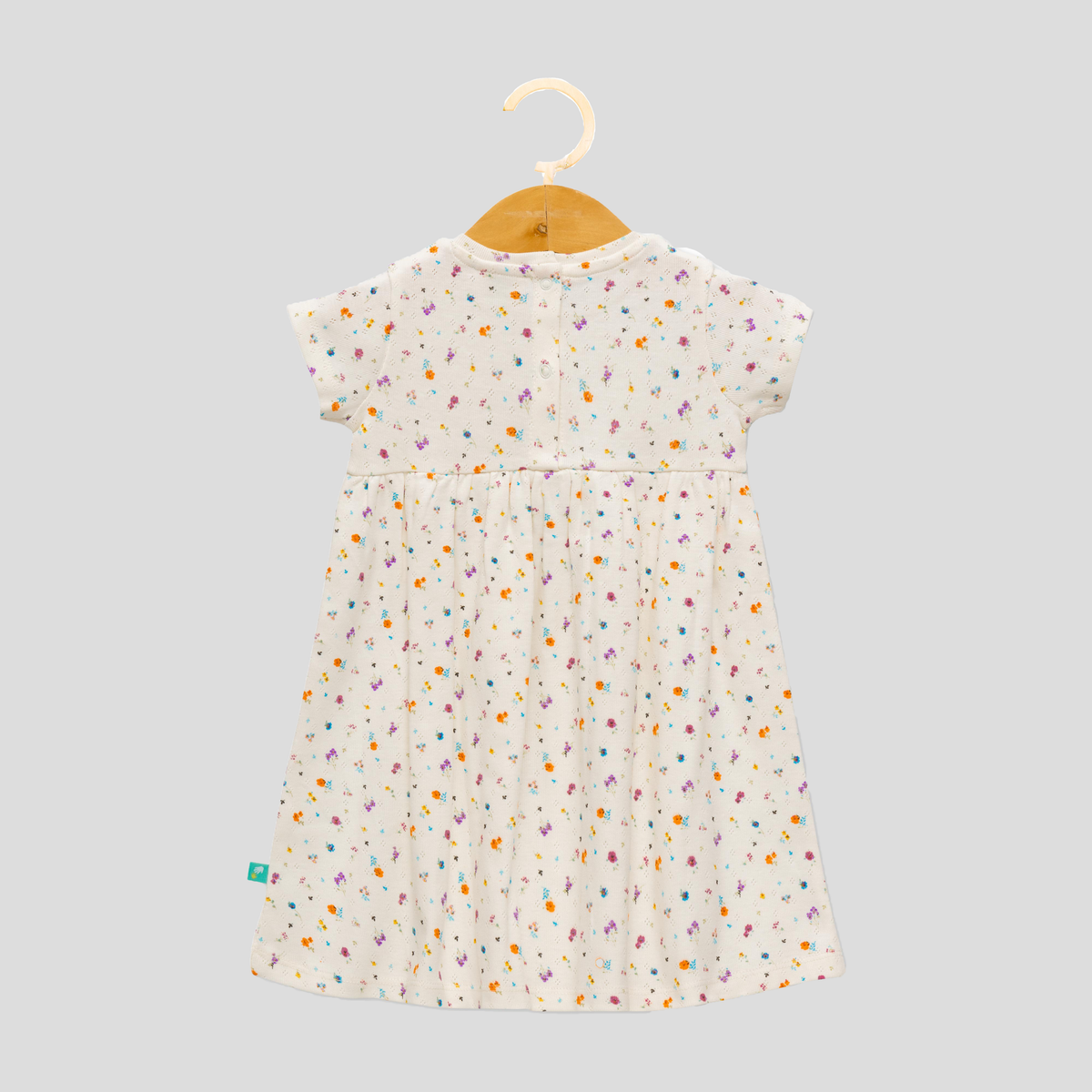 Elegant Floral Flair Dress with Bow for Toddlers