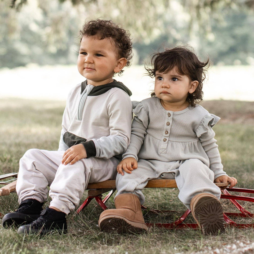 Organic Cotton Baby Girl Thermal Jumpsuit