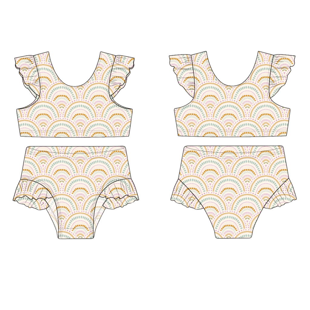 Boho Rainbows Flutter Bikini