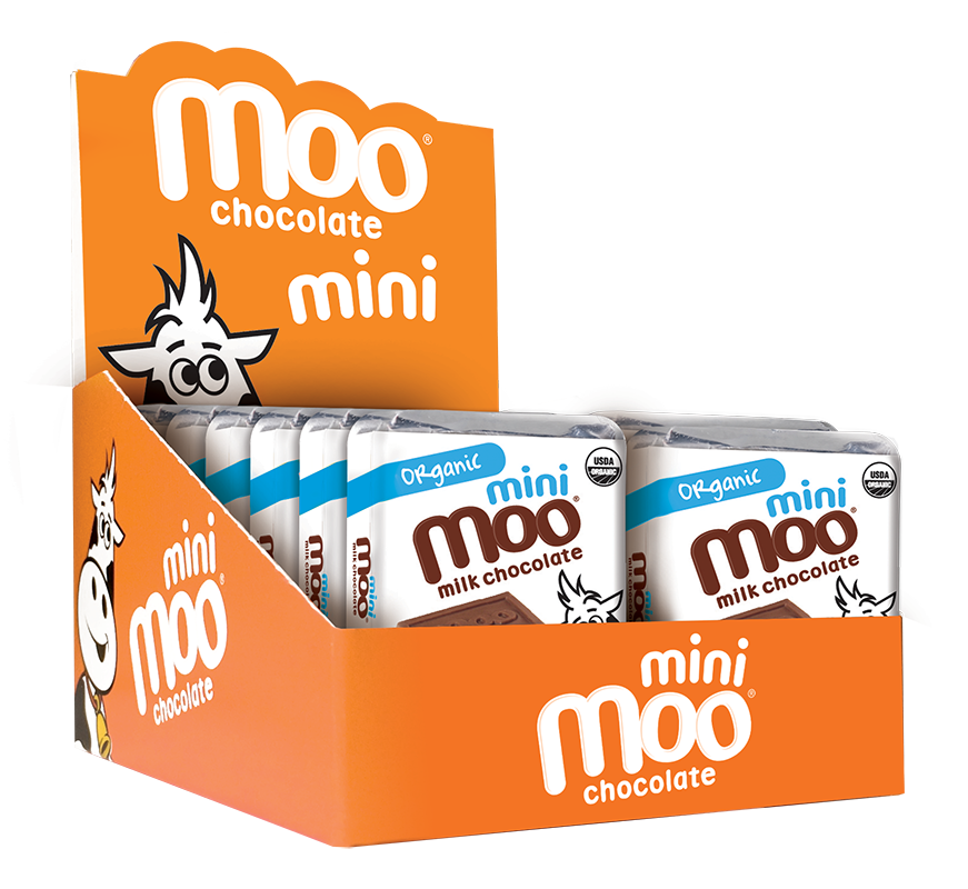 Organic Creamy Milk & Milk Chocolate Mini Bars, 0.7 oz