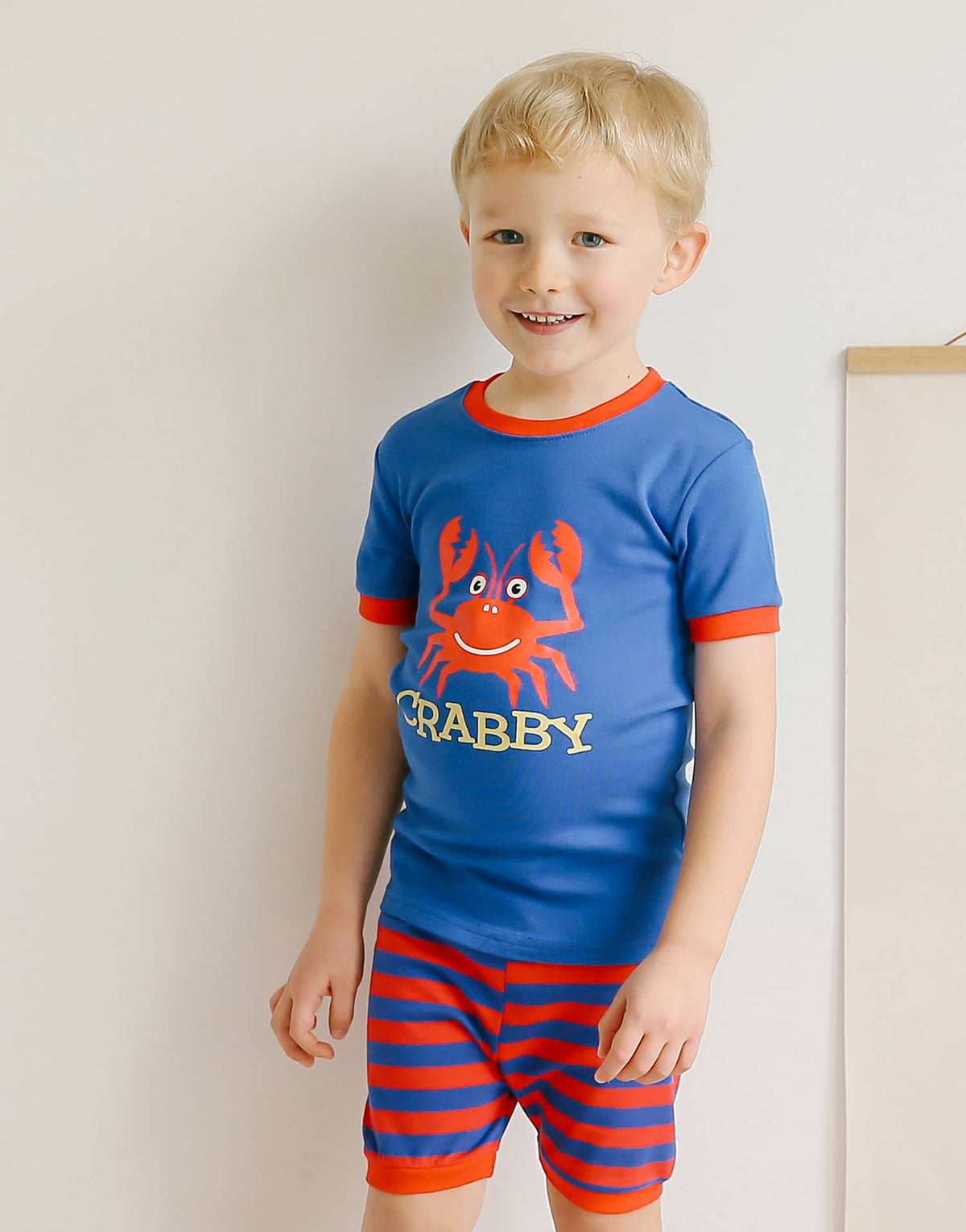 Blue Crab Short Sleeve Pajama Set