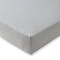 Solid Organic Cotton  Fitted Crib Sheet - Heather Grey