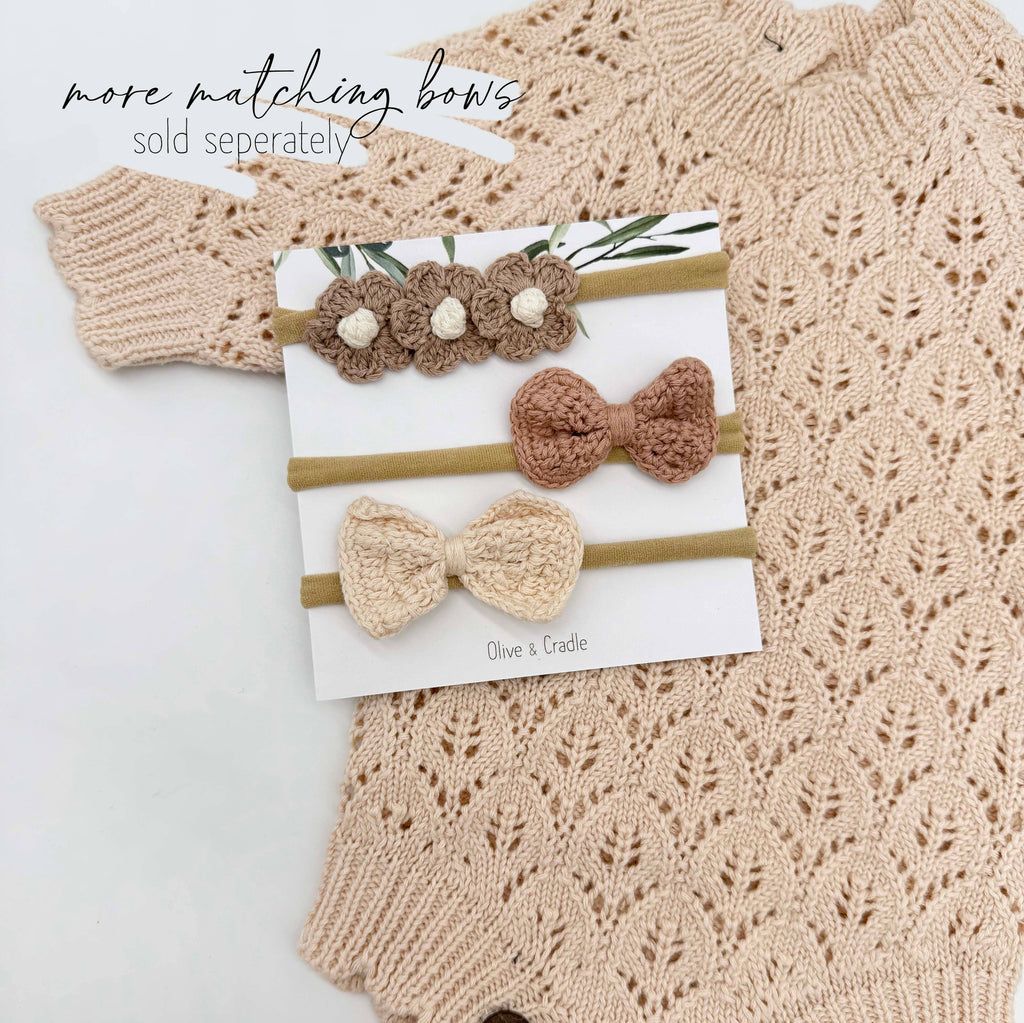 Apricot Pink Lacy Romper