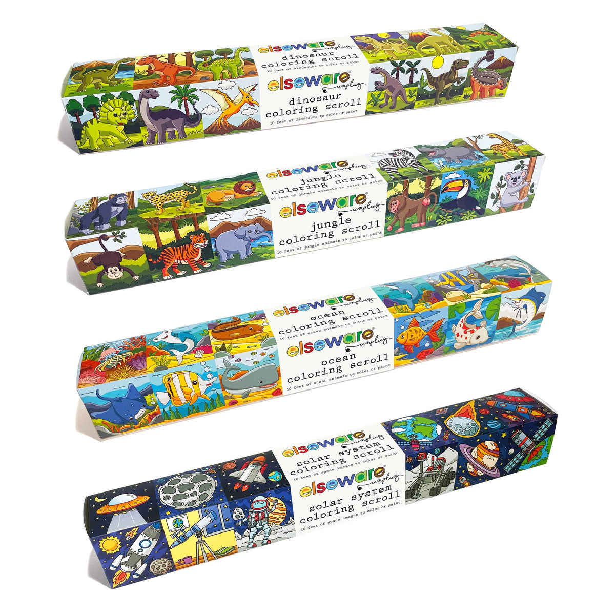 Coloring Scrolls - Solar System - 10ft with Adhesive Back