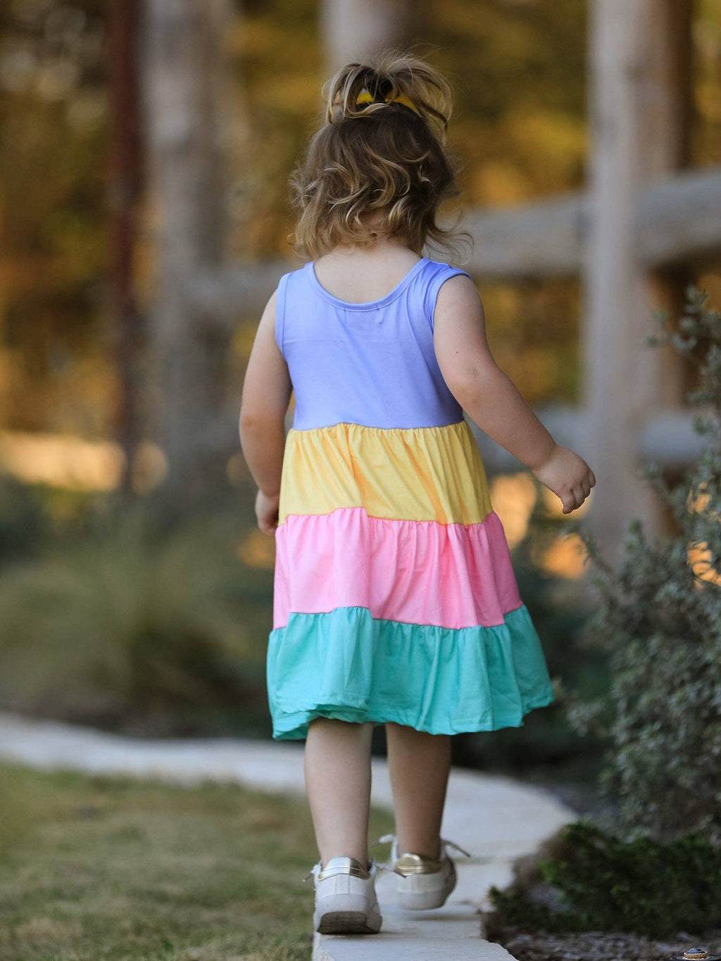 Rainbow Star Colorful 3-Piece Dress Set: 7-8Y
