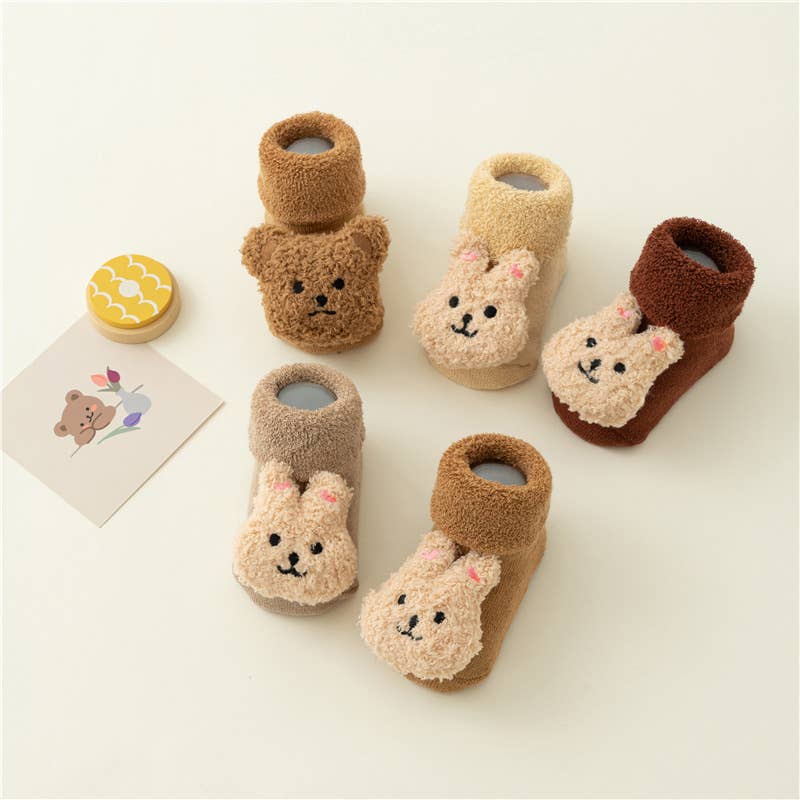 Baby Toddler Cute Doll Terry Thick Non-slip Socks