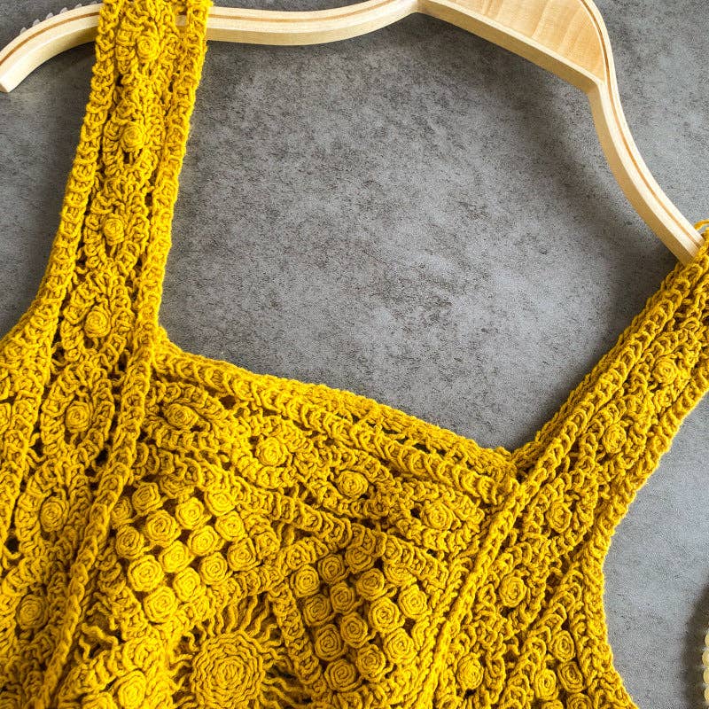 Crosa - Vintage Crochet Design Camisole - A Perfect Summer Top Tank